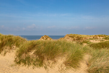 Formby Sand Dunes on a  Sunny Late Summers Day