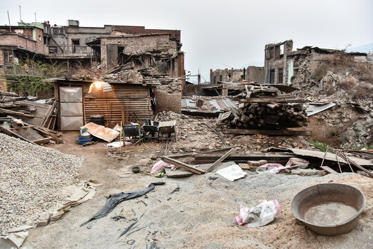 Houses in ruins in Nepal
