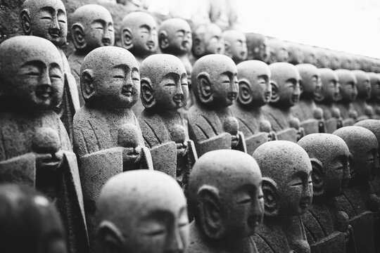 Stone Monk Statute in Japan