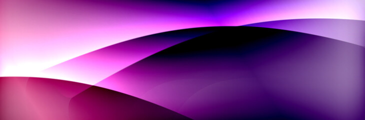 Fluid gradient neon color waves, vector abstract background