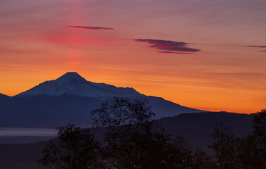 Kamchatka, sunrise over Avachinsky volcano