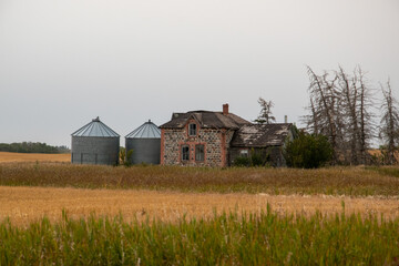 Fototapeta na wymiar Abandoned homestead from the early 1900s on the Canadian Prairies
