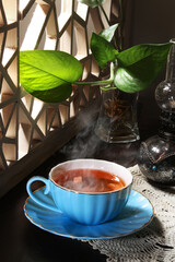 cup of tea and window