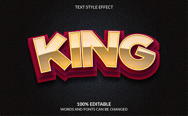 Editable Text Effect, king Text Style