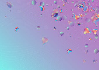 Neon 3d Hipster Vector Blue Background. Geometric 