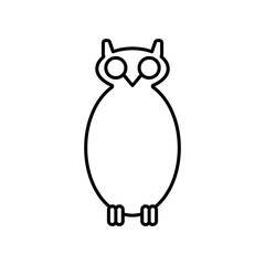 Owl Black Stroke Linear Icon