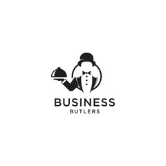 Business butlers logo design vector EPS10