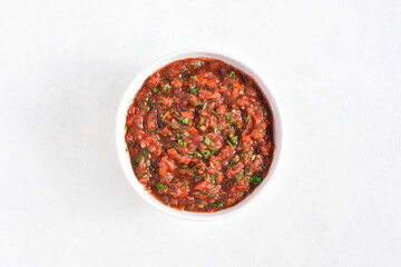 Tomato salsa in bowl