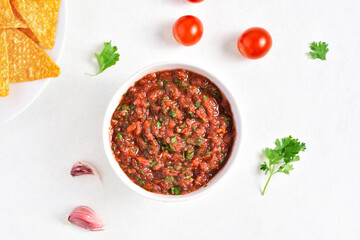 Tomato salsa in bowl