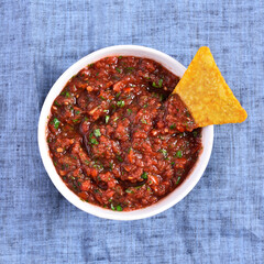 Tomato salsa in bowl