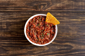Tomato salsa in bowl