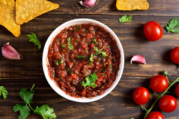 Tomato salsa in bowl