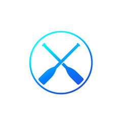 paddles, oars icon on white