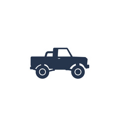 pickup truck icon on white