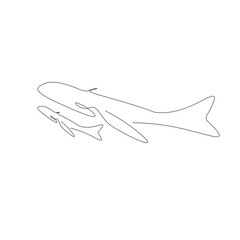 Fototapeta premium Whales drawing drawing. Vector illustration