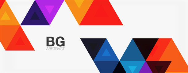 Mosaic triangle pattern abstract background for cover, banner, flyer and poster and other template