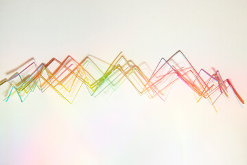 Colorful abstract graphs on each other