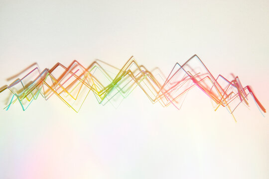 Colorful abstract graphs on each other