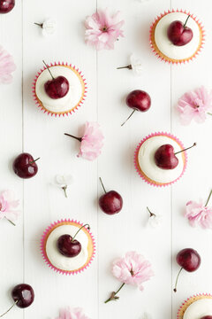 Cupcakes and cherry blossom