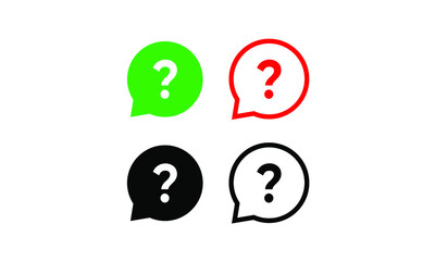 question mark icon set 