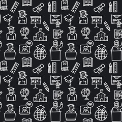 education seamless pattern