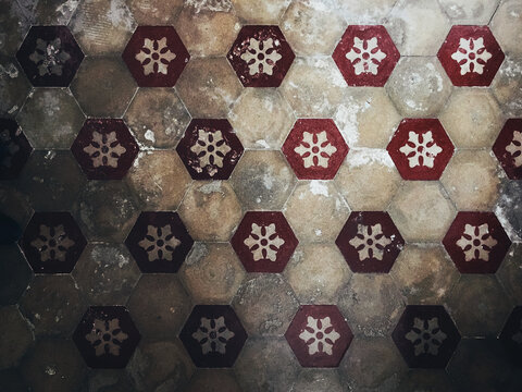 Aged Floor Tiles Overhead