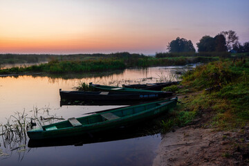 Kładka Śliwno-Waniewo  przystań Waniewo Narwiański Park Narodowy,Podlasie, Polska © podlaski49