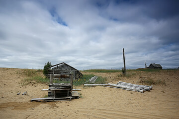 desertification, climate change concept, global warming / desert landscape