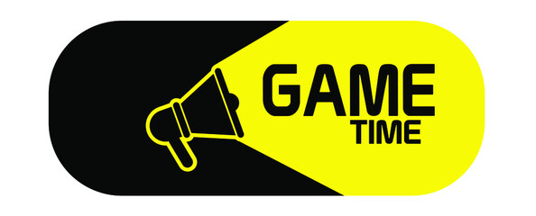 Game time with font design.	