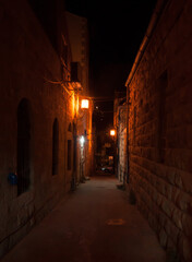 Fototapeta na wymiar Romantic night street