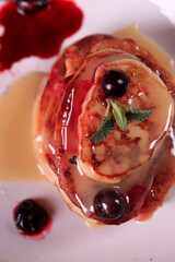 panna cotta with jam
