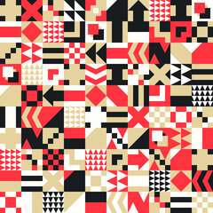 Abstract geometric seamless pattern. Made with simple shapes vector. Creative design concept for background, invitation card, cover, wed, textile, poster and banner.