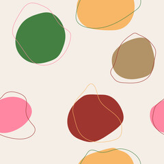 Abstract hand drawn seamless pattern. Creative vector illustration.