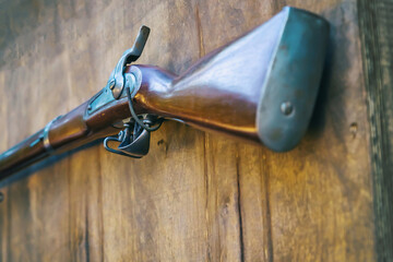 Obraz premium ancient weapon armament of a soldier since the Russian Turkish war of 1877-1878