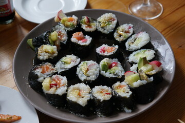 Homemade sushi