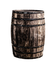 barrel dark brown large oak tinted design vertical photo on an isolated background