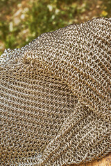 iron coat of folded, rest on a halt, protection medieval vest