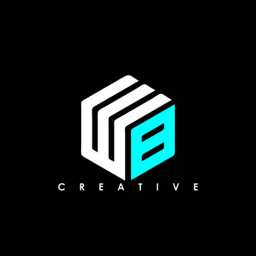 WB Letter Initial Logo Design Template Vector Illustration