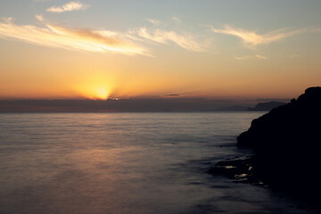 Fototapeta na wymiar Sunset at the sea