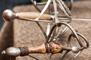 Obraz premium wicker hilt of a sword epee hand protection close-up