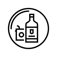 drinks department store line icon vector. drinks department store sign. isolated contour symbol black illustration