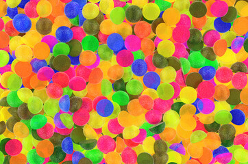 Background from colored marmalade candies, 3D rendering