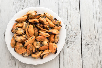 Tasty mussels without hood
