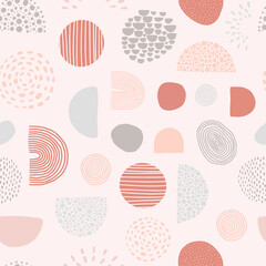 seamless pattern with abstract shapes and graphic elements on white background. Good for textile prints, wrapping paper, wallpaper, bedding, etc. EPS 10