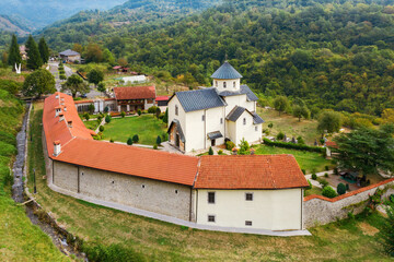 Moraca monastery. Montenegro. Orthodox monastery in the Moraca valley.