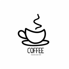 Coffee Retro icon and Coffee logo