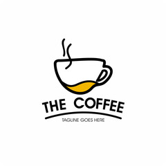 Coffee cip logo , Retro coffee emblem