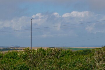 Obraz premium view over the English Channel, the South Downs and Peacehaven