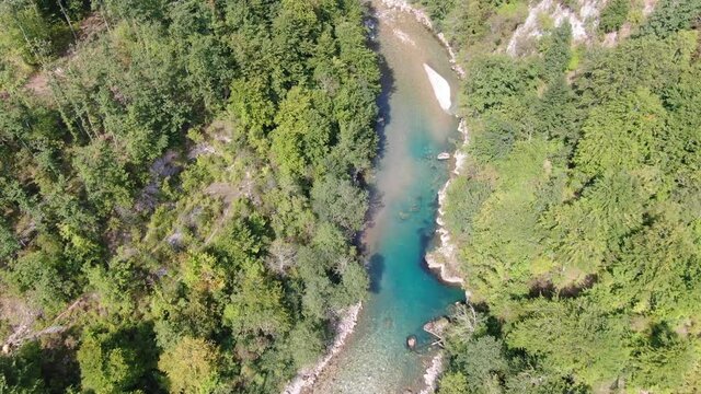Drone flying over Tara River canyon (the deepest in Europe)