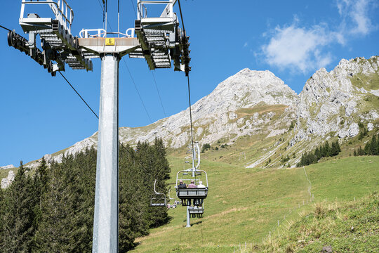Luftseilbahn bei Engelberg, Kanton Obwalden, Schweiz